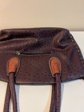 Womens multi-colored leather tote bag